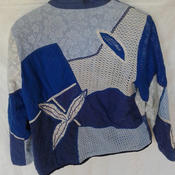 Womens med.jacket INDIGO MOON brand button front - Picture 2 of 8